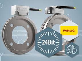 Lagerlose Drehgeber namens MiniCODER GEL 244xF übertragen neben Drehzahl und Position auch Betriebszustandsdaten für Fanuc-Systeme