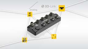 Der IO-Link-Hub der Efficiency Line mit acht universellen analogen Kanälen für die Feldmontage.