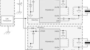 Schaltbild eines Ultraschallsensorprozessor, der Objekte auf einen Zentimeter genau erfassen kann – bei einer Reichweite von bis zu sieben Meter.