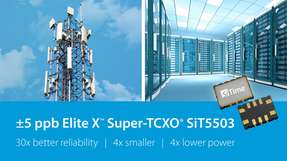 Der SiT5503 Elite X Super-TCXO eine Kombination aus 30-fach höherer Zuverlässigkeit, vierfach geringerer Größe und vierfach geringerem Stromverbrauch