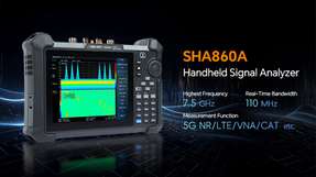 Der SHA860A kombiniert Echtzeit-Spektrumanalyse, VNA und 5G NR/LTE-OTA in einem Handheld-Gerät.