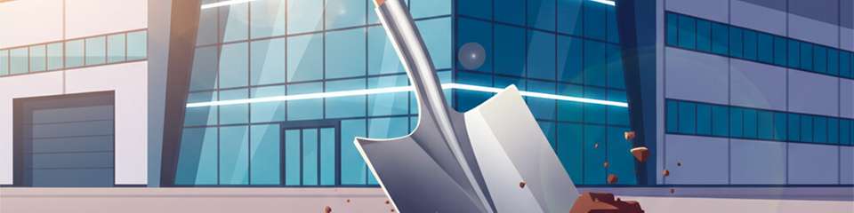 Mit dem Spatenstich beginnt der Bau des neuen Betriebsgebäudes in Bechlingen, das Ifm künftig rund 200 Mitarbeitenden aus Betriebsmittelbau und Ausbildung modernen Raum bieten soll.