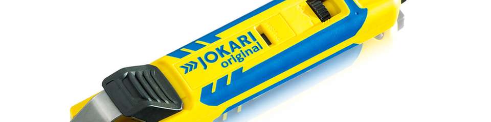 Das Jokari Kabelmesser System 4‑70 ist Teil des Jubiläums‑Sets, mit dem Jokari zum 60‑jährigen Bestehen des Werkzeugklassikers seine Anwenderinnen und Anwender feiert.