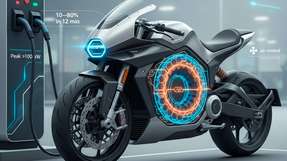 Schnellladeprüfung von Donut Lab und Verge Motorcycles am Batteriepack: 18 kWh, >100 kW Spitzenleistung; 10–70 Prozent in gut 9 Minuten, 10–80 Prozent in 12 Minuten.