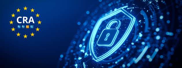 EU‑Cybersicherheit im Fokus: Schutzschild‑Motiv zum Cyber Resilience Act.