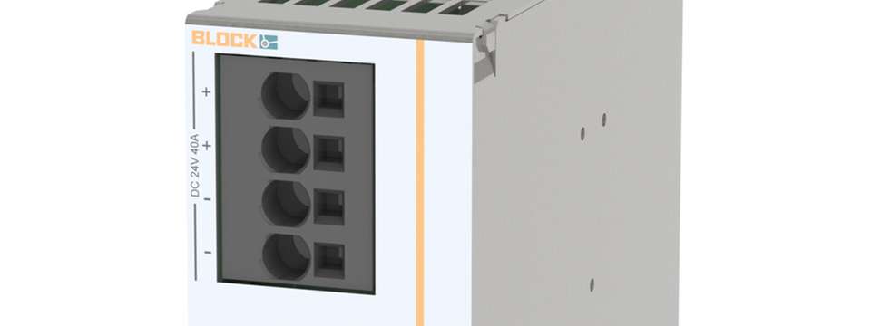 Das Puffermodul PCC-1424-400-0 von BLOCK überbrückt kurzzeitige Netzunterbrechungen in 24-Vdc-Anwendungen und schützt kritische Verbraucher vor Spannungseinbrüchen.