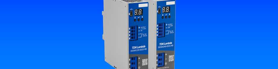 TDK erweitert sein Sortiment um programmierbare, isolierte DC-DC Wandler für die Hutschienenmontage mit Ausgangsleistungen von 120 W und 240 W sowie einem breiten Leistungsbereich Wandlungsverhältnis.