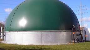 Das Speichersystem in Halbkugelform fasst bis zu dreimal größere Biogasmengen und ist gut gegen äußere Umwelteinflüsse geschützt.