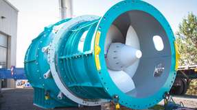 Eine von Natel Energy entworfene fischsichere Turbine.