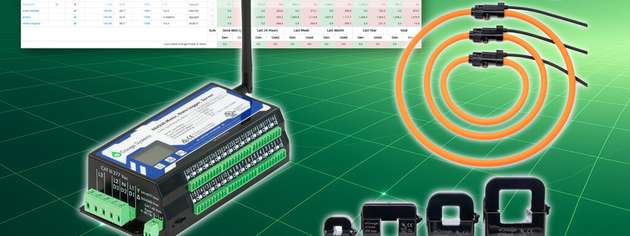 Der eGauge Energiemonitor mit automatischen Stromsensorerkennung.