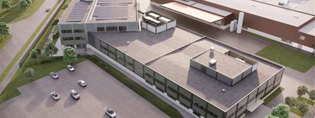 Luftaufnahme des geplanten Gunnesbo Innovation Centre in Lund, das künftig Forschung und Entwicklung für moderne Wärmeübertragungstechnologien bündelt.