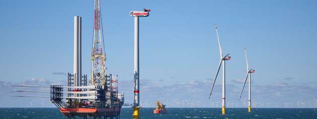 Neue 15-MW-Technologie geht erstmals im EnBW-Offshore-Windpark He Dreiht ans Netz.