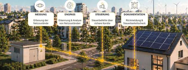 Smight, Thüga SmartService und Robotron haben eine durchgängige, marktkonforme Steuerkette realisiert – von der Netzanalyse bis zur sicheren Steuerung im Feld.