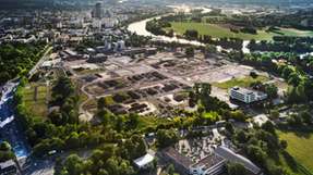 Das Clariant-Gelände, eine große Industriebrache im Osten Offenbachs, wird in den kommenden Jahren zu einem neuen Gewerbestandort entwickelt.