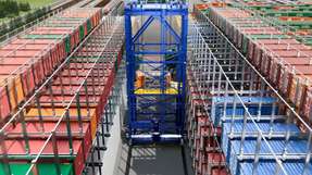 70 Prozent weniger Platzbedarf und schnellere Durchlaufzeiten: Die Multilevel-Container-Hochregalanlage von Vollert erlaubt den Kapazitätsausbau bestehender Container-Terminals ohne zusätzlichen Flächenbedarf.