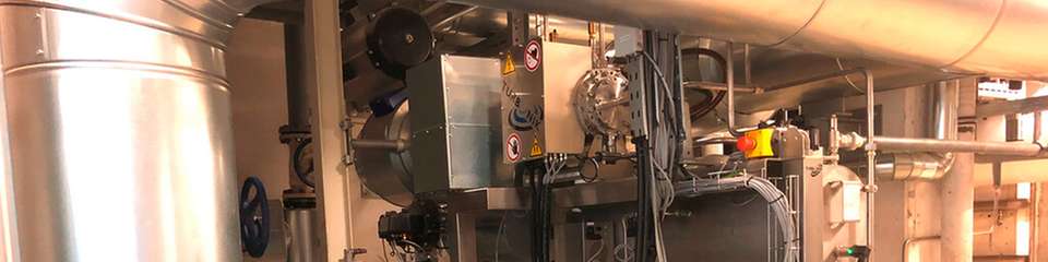 Die emissionssparende Mikro-Dampfturbine im Einsatz bei der Molkerei Schwarzwaldmilch in Offenburg.
