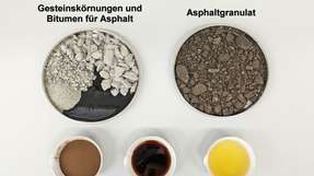 Asphalt ist ein Gemisch aus Gesteinskörnungen und dem schwarzen Erdölderivat Bitumen. Der Bioasphalt soll nahezu vollständig aus aufbereitetem Ausbauasphalt bestehen, ergänzt durch biologische Bindemittel, wie Lignine, Harze und Pflanzenöle.