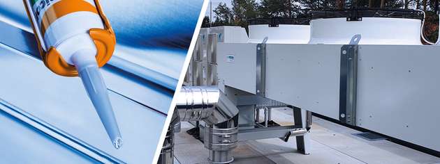 Flexibel. Dämpfend. Wasserabweisend. Optisch schön. Der Hochleistungsklebstoff Technicoll 9707 RLT Silber trägt im Klima- und Lüftungsbereich wesentlich zur Effizienz, Haltbarkeit und Sicherheit von Klima- und Lüftungsanlagen sowie Heizsystemen bei und gewährleistet eine gesundheitsverträgliche Atemluft sowie ein angenehmes Raumklima.