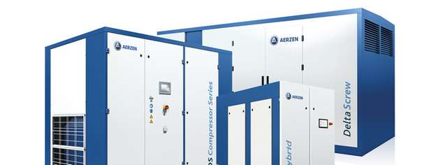 Die Baureihen DS, Delta Hybrid und Delta Screw: Auf der Powtech zeigt Aerzen sein Sortiment an Gebläse- und Verdichtertechnik.