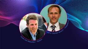 Hans-Günter Busch, Technologie Manager Industrial Communication bei Pepperl+Fuchs, und Louis von Beaulieu, Leiter Vertrieb Europa bei Bosch Digital Twin Industries waren Speaker auf der INDUSTRY.forward EXPO. 