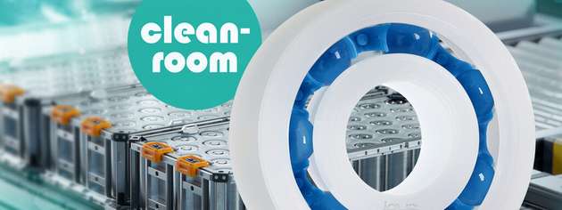 Mehr Sicherheit in Reinräumen mit neuen Polymer-Kugellagern: Igus erweitert sein Portfolio für die Halbleiterfertigung und Batterieproduktion um abriebfeste xiros-Kugellager.