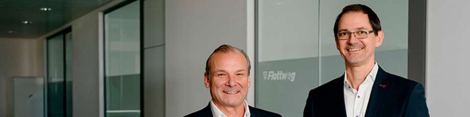 Dr. Kersten Christoph Link und Jörg Lengenfelder bilden das Vorstandsteam bei Flottweg.