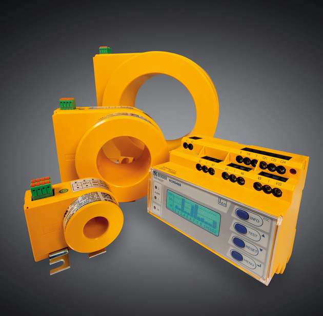 Auswahl von Differenzstrom-Überwachungssystemen, darunter RCMS 460, RCM 420 und Messstromwandler.