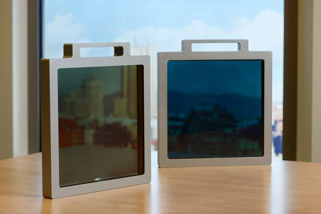 Flüssigkristall-Fenster: Die Merck-Technologie wird unter dem Markennamen Licrivision vertrieben.