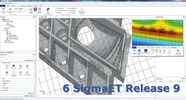 Einfache Menüoberfläche eines branchenspezifischen CFD-Tools