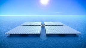 Heliofloat: Auf der Plattform, die stabil auf dem Wasser treibt, können Solarkraftwerke installiert werden.