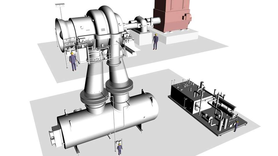 Größte Industrieanwendung: Der Axialkompressor AR140 von MAN Diesel & Turbo ist mit einem effektiven Volumenstrom von über 1 Million m3/h der größte, der jemals in einer industriellen Anwendung zum Einsatz kam.