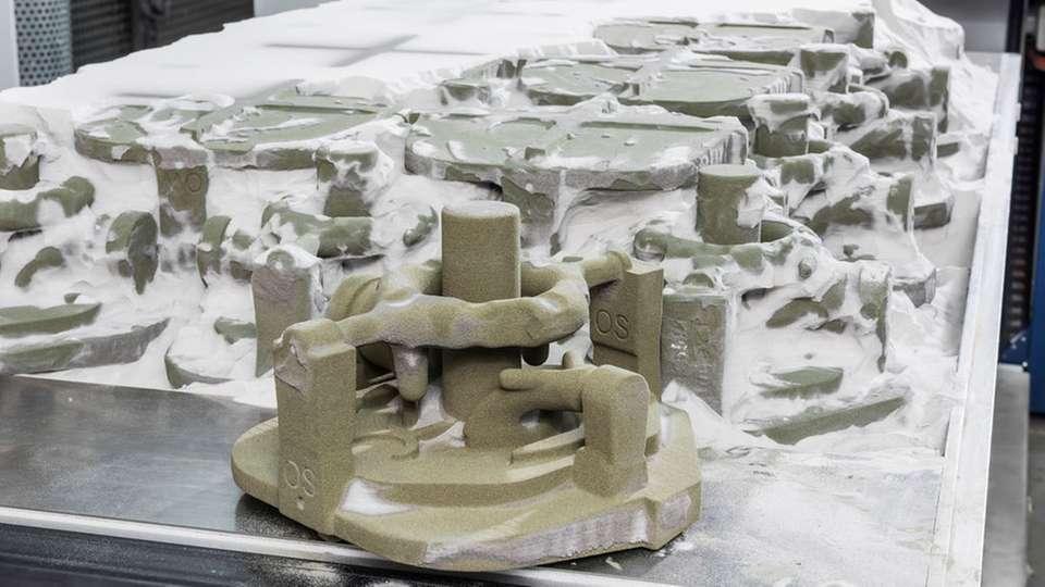 Schnelle Prototypen- und Kleinserienfertigung: Die Gießerei fertigt Formen mit 3D-Druck.