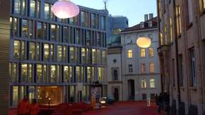 Roter Platz in St. Gallen: Über 10.000 Lichtpunkte betreuen die Sankt Galler Stadtwerke für die Schweizer Kantonshauptstadt. 