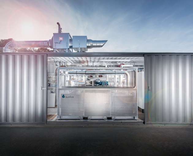 Der Reversible Electrolysis Container in der Vorderansicht.