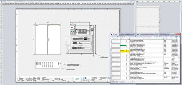 Aufbauplan und Stückliste mit Datatracking 