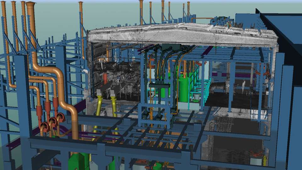 3D-Scan über mehrere Stockwerke: Das Aufstellen von Arbeitsbühnen ist dafür nicht notwendig.