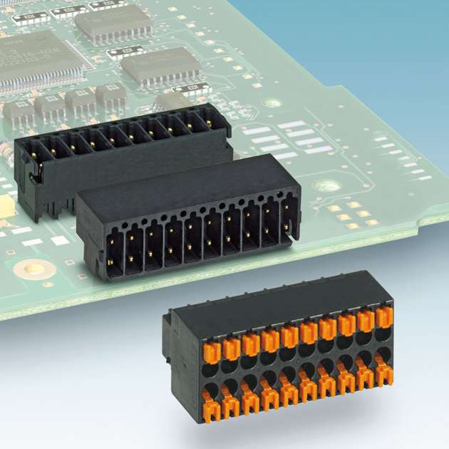 Die zweireihigen Leiterplatten-Steckverbinder DFMC 0,5 bieten einen komfortablen Leiteranschluss bei einer sehr kompakten Bauform.