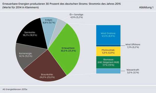 Im Strommix 2015 hatte die Windenergie einen Anteil von 13,3 Prozent.