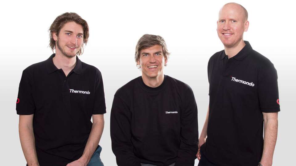 Thermondo-Gründer Kristofer Fichtner, Philipp Pausder und Florian Tetzlaff (von links): „Das Team von Thermondo hat es geschafft, eine sehr komplexe handwerkliche Dienstleistung weitestgehend zu digitalisieren“, lobt Lars Langusch, Partner beim Lead Investor Holtzbrinck Ventures.