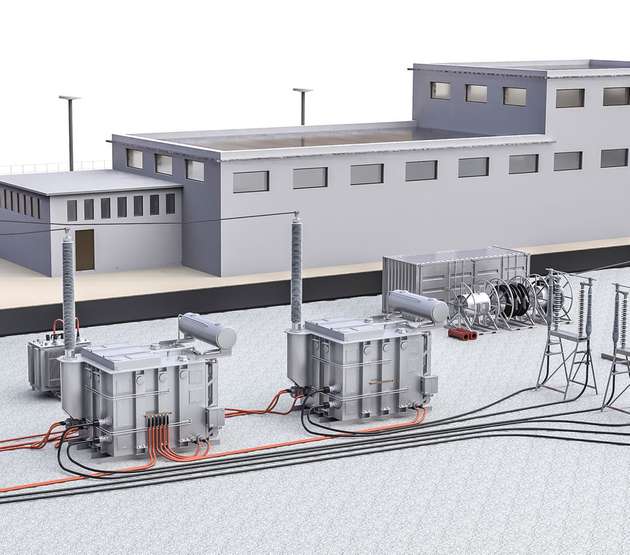 Mobile Notfalltransformatoren mit dem steckbaren Connex-Anschluss-System einfach zu transportieren und schnell einsatzbereit.