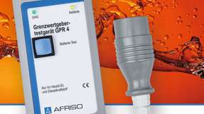 Das Grenzwertgeber-Testgerät GPR 4 von Afriso arbeitet in zwei Modi: Batterie testen und Grenzwertgeber prüfen.