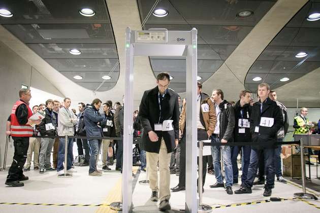 Sicherheit geht vor: Bereits am Samstag wurden Sicherheitsschleusen getestet.