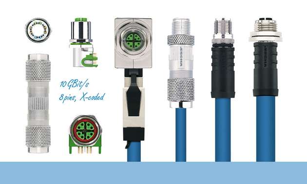 RJ45- sowie M12x1-Steckverbinder, Flansche, Adapter und Wanddurchführungen für den Bereich des ‚Ethernet Train Backbone Network‘ (ETBN).