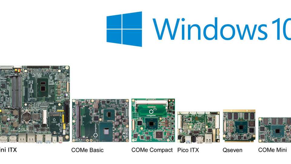 Congatec Boards und Module unterstützen ab sofort Windows 10 IoT.