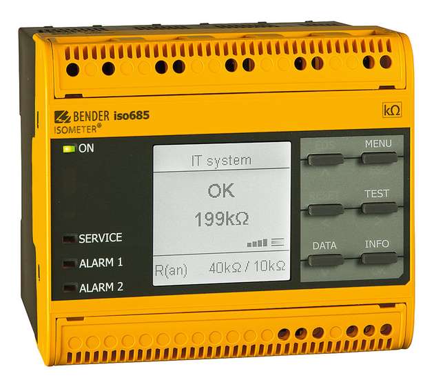 Die Überwachung von großen Energiespeichern durch das Isolationsüberwachungsgerät Isometer iso685-D bietet elektrische Sicherheit.