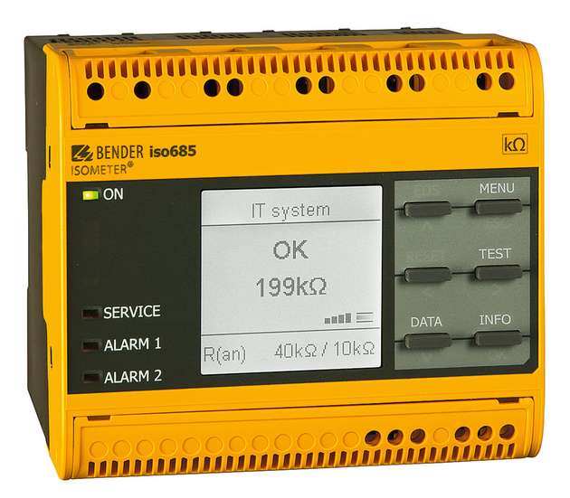 Die Überwachung von großen Energiespeichern durch das Isolationsüberwachungsgerät Isometer iso685-D bietet elektrische Sicherheit.