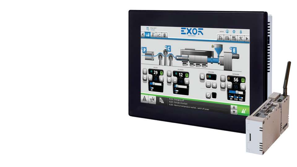 Der IoT-Baukasten von Exor vereint HMI, Steuerung und IoT.