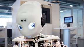 Roboy Junior ist der erste Prototyp eines humanoiden Roboters mit einem dem Menschen nachempfundenen Bewegungsapparat.