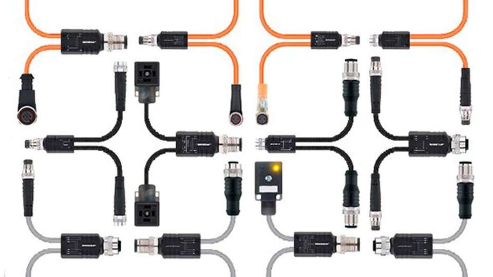 Escha hat ab sofort neue M8x1- und M12x1-Y-Verteiler mit Kabelabgang im Angebot.