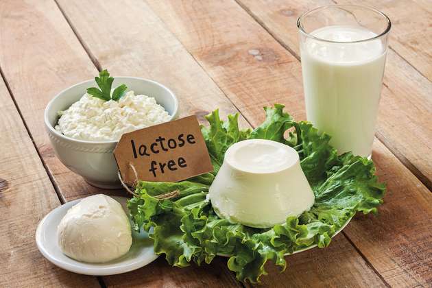 lactose free intolerance - food with background